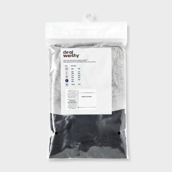 Women's 2pk Cotton Blend Scoop Back Bralette Black/Heathered Gray Size Small - Picture 4 of 8